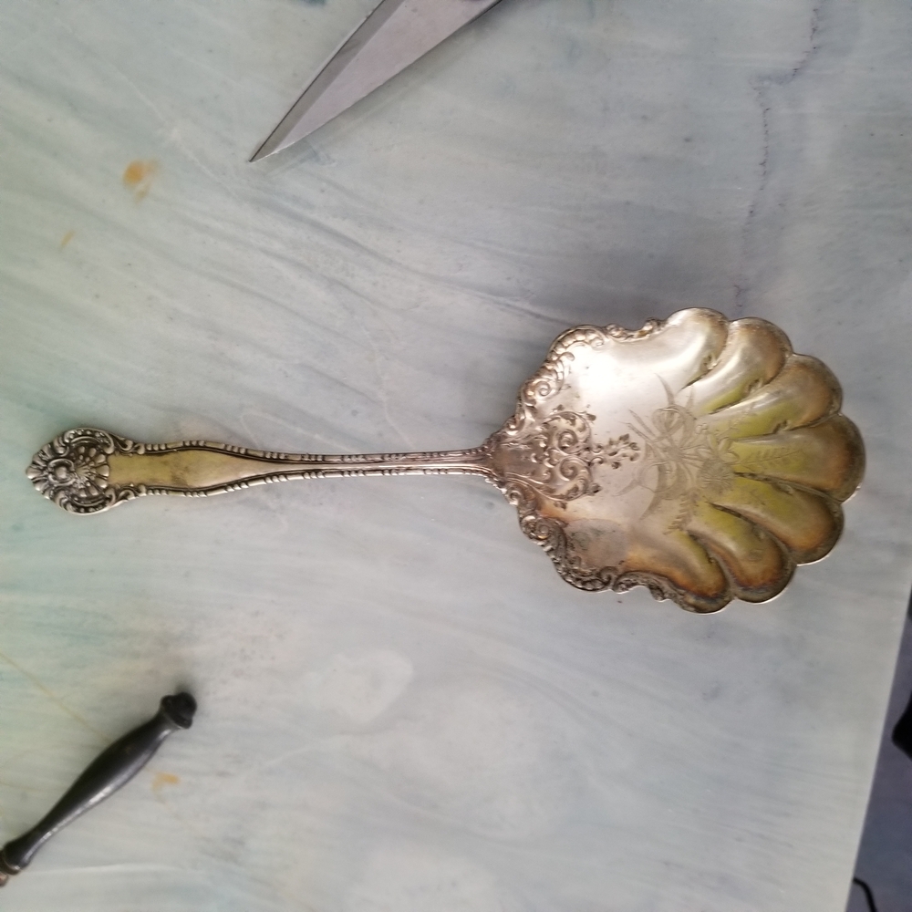 Vintage Elegant Silver Plated Decorative Spoon